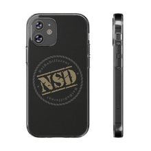 Load image into Gallery viewer, Stylish Clear Silicone Phone Case with NSD Logo