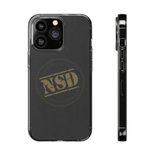 Load image into Gallery viewer, Stylish Clear Silicone Phone Case with NSD Logo