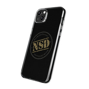 Stylish Clear Silicone Phone Case with NSD Logo