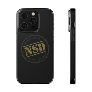 Stylish Clear Silicone Phone Case with NSD Logo