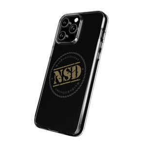 Stylish Clear Silicone Phone Case with NSD Logo