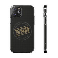 Load image into Gallery viewer, Stylish Clear Silicone Phone Case with NSD Logo
