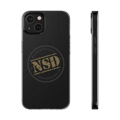 Stylish Clear Silicone Phone Case with NSD Logo