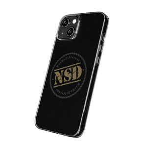 Stylish Clear Silicone Phone Case with NSD Logo