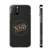 Load image into Gallery viewer, Stylish Clear Silicone Phone Case with NSD Logo
