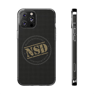 Stylish Clear Silicone Phone Case with NSD Logo