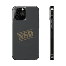Load image into Gallery viewer, Stylish Clear Silicone Phone Case with NSD Logo