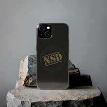 Load image into Gallery viewer, Stylish Clear Silicone Phone Case with NSD Logo