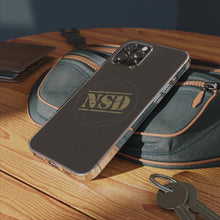 Load image into Gallery viewer, Stylish Clear Silicone Phone Case with NSD Logo