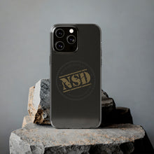 Load image into Gallery viewer, Stylish Clear Silicone Phone Case with NSD Logo