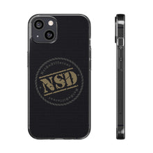 Load image into Gallery viewer, Stylish Clear Silicone Phone Case with NSD Logo
