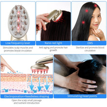 Load image into Gallery viewer, Electric Laser Hair Growth Comb Infrared EMS RF Vibration Massager Microcurrent Hair Care Hair Loss Treatment Hair Regrowth