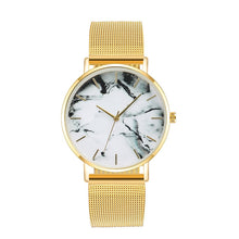 Load image into Gallery viewer, Fashion Rose Gold Mesh Band Creative Marble Female Wrist Watch Luxury Women Quartz Watches Gifts Relogio Feminino Drop Shipping