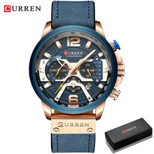 Load image into Gallery viewer, Military Leather Chronograph Wristwatch