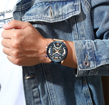 Load image into Gallery viewer, Military Leather Chronograph Wristwatch