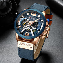 Load image into Gallery viewer, Military Leather Chronograph Wristwatch