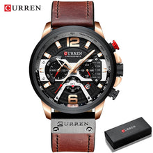 Load image into Gallery viewer, Military Leather Chronograph Wristwatch