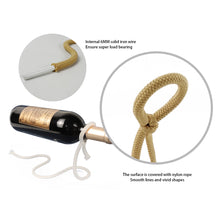 Load image into Gallery viewer, Suspended Rope Wine Bottle